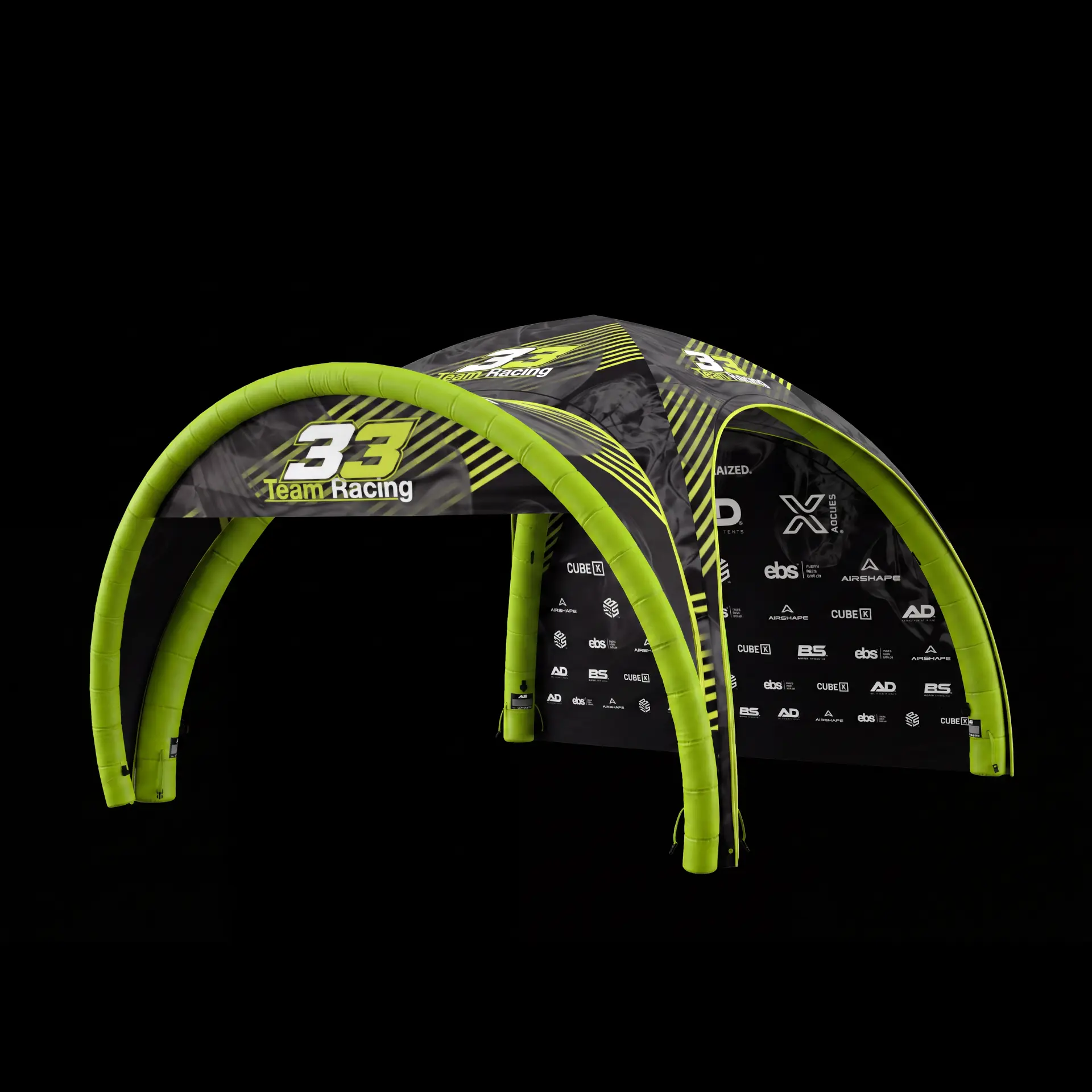 Opblaasbare Airdome tent met sponsorlogo's